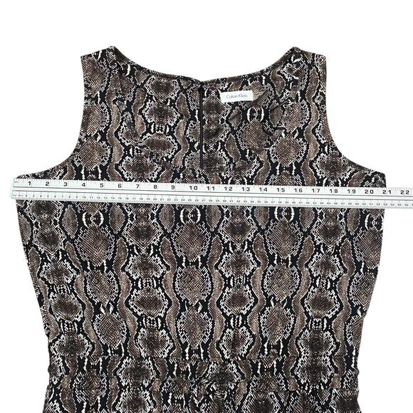 Calvin Klein Snakeskin Mob Wife Glam Drawstring Straight Leg Jumpsuit SZ 14 - Picture 9 of 14